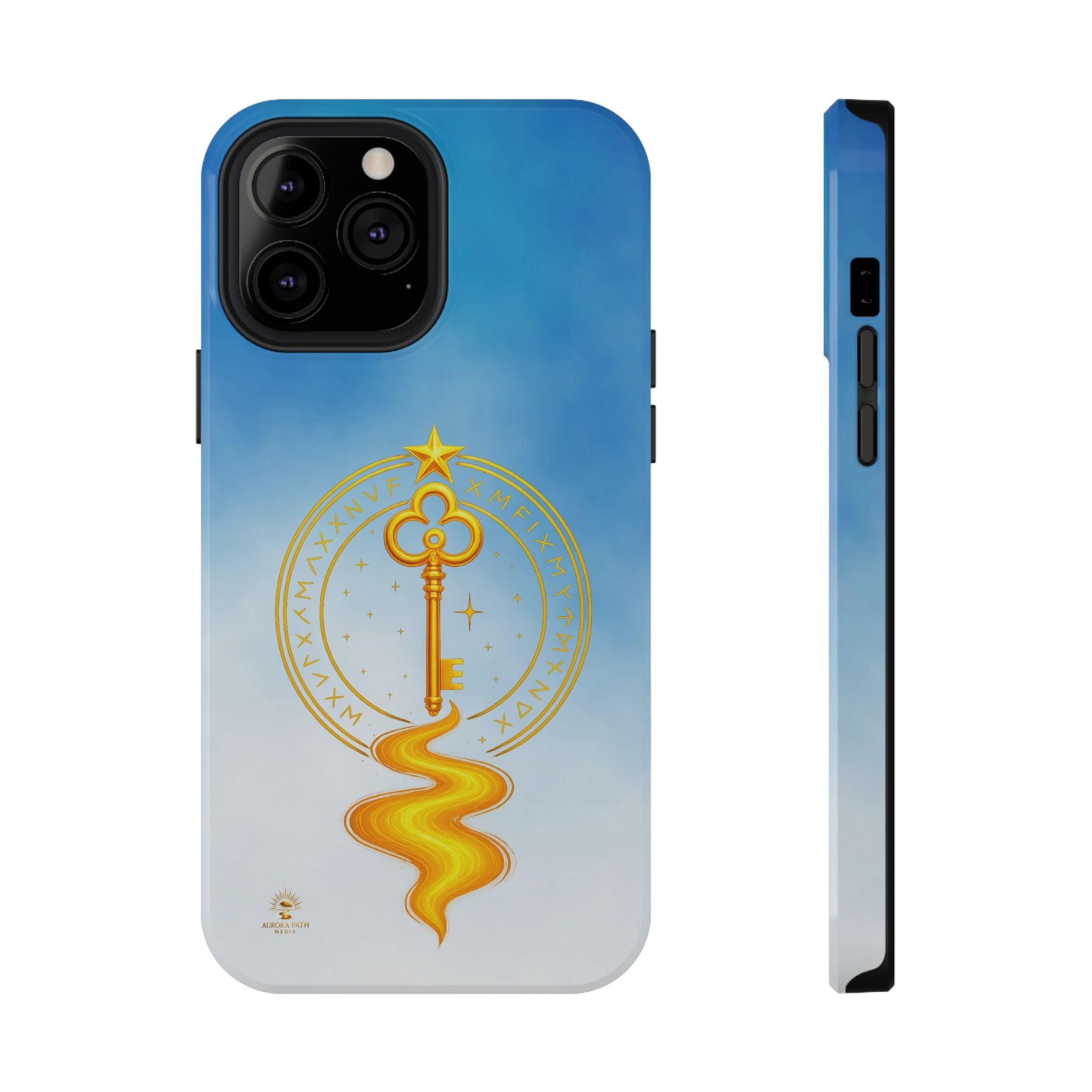Key of Stars Gradient Impact-Resistant Phone Case - Aurora Path Media#original_value#Without gift packagingGlossyiPhone 13 Pro Max
