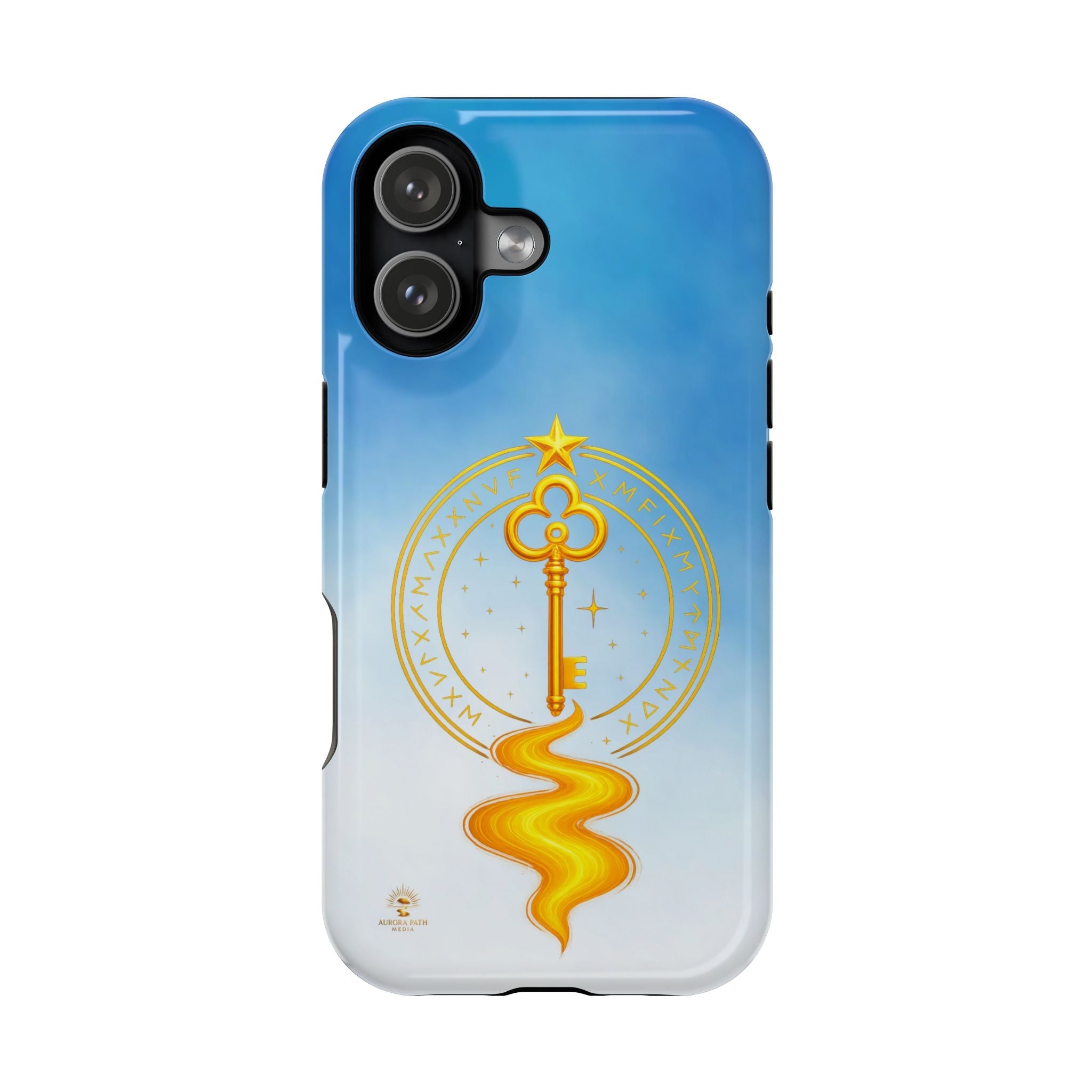 Key of Stars Gradient Impact-Resistant Phone Case - Aurora Path Media#original_value#Without gift packagingGlossyiPhone 17