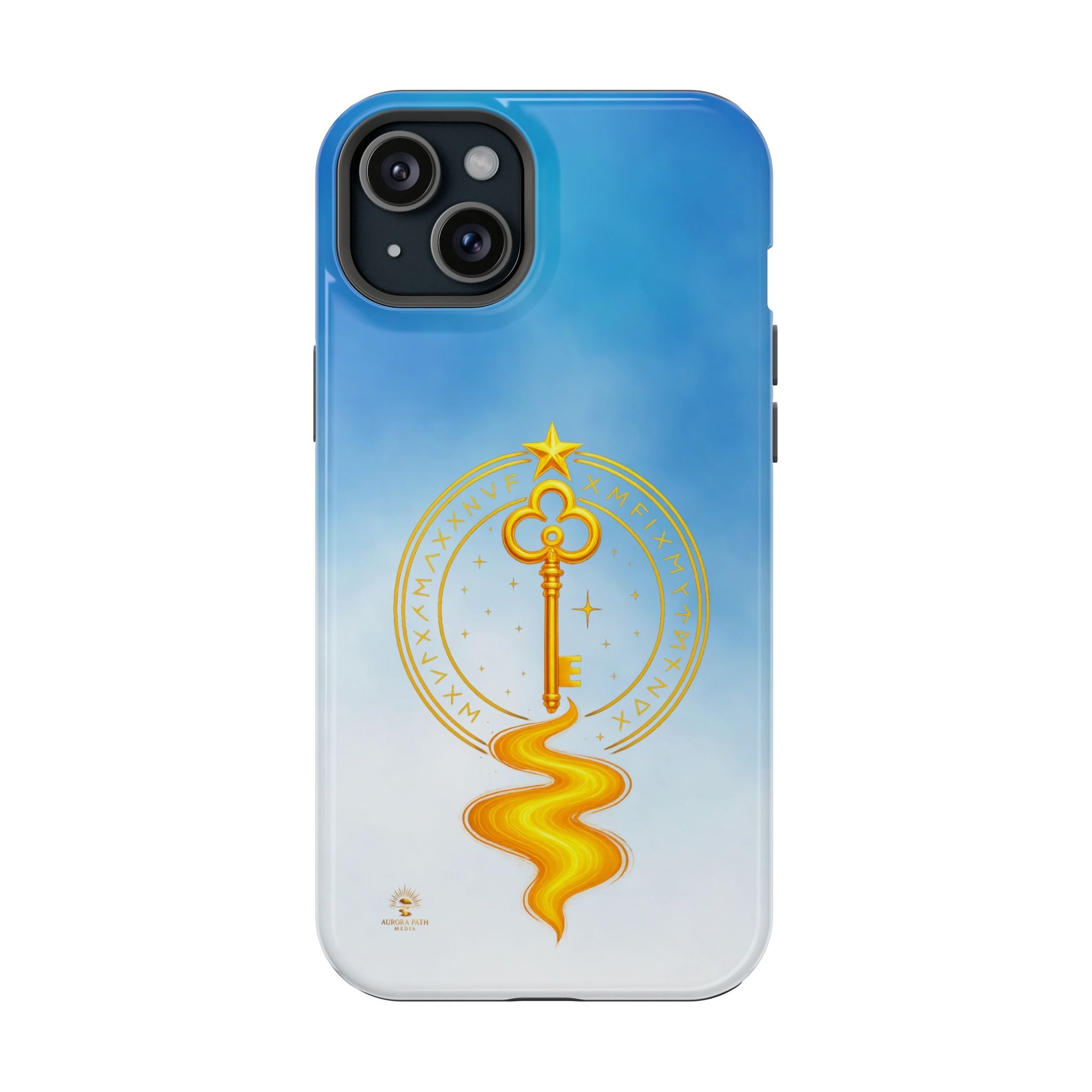 Key of Stars Gradient Impact-Resistant Phone Case - Aurora Path Media#original_value#Without gift packagingGlossyiPhone 15 Plus