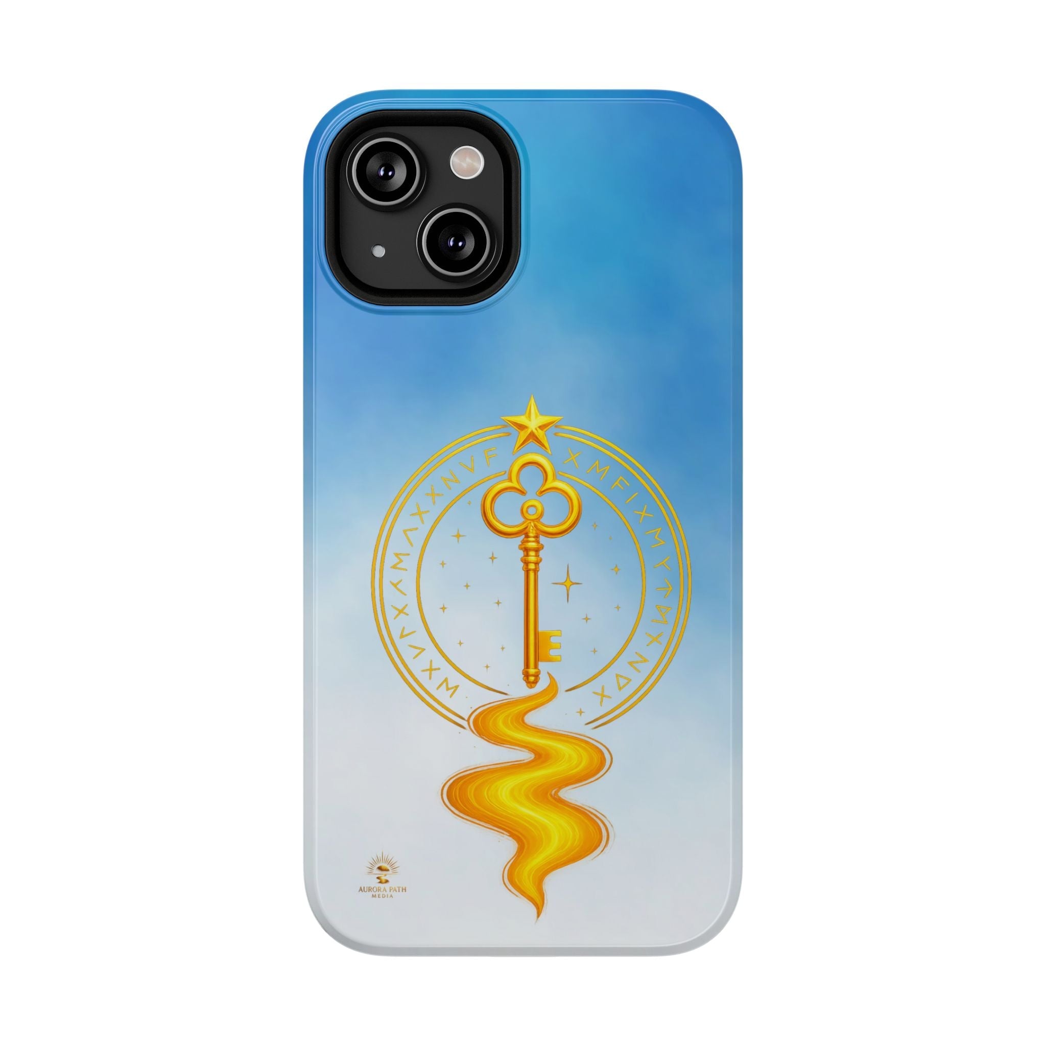 Key of Stars Gradient Impact-Resistant Phone Case - Aurora Path Media#original_value#Without gift packagingGlossyiPhone 14