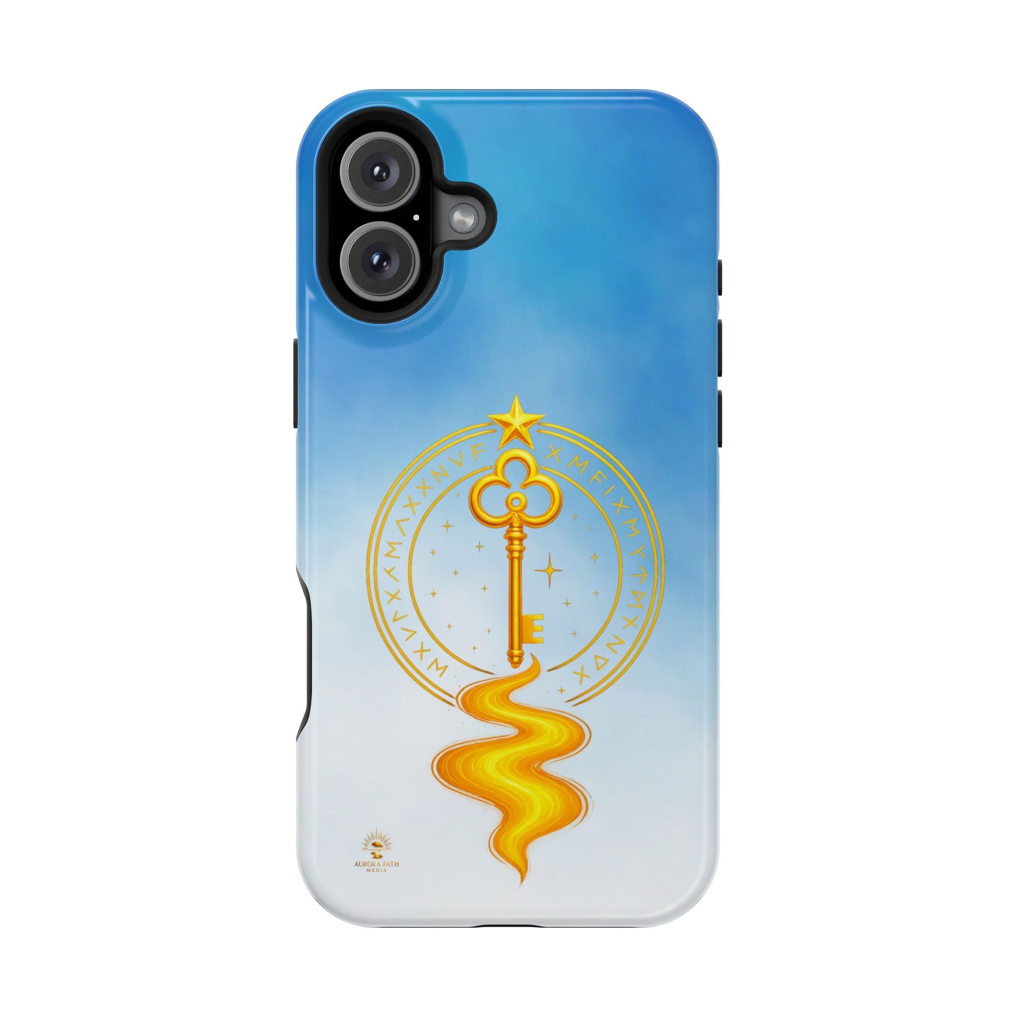 Key of Stars Gradient Impact-Resistant Phone Case - Aurora Path Media#original_value#Without gift packagingGlossyiPhone 16 Plus