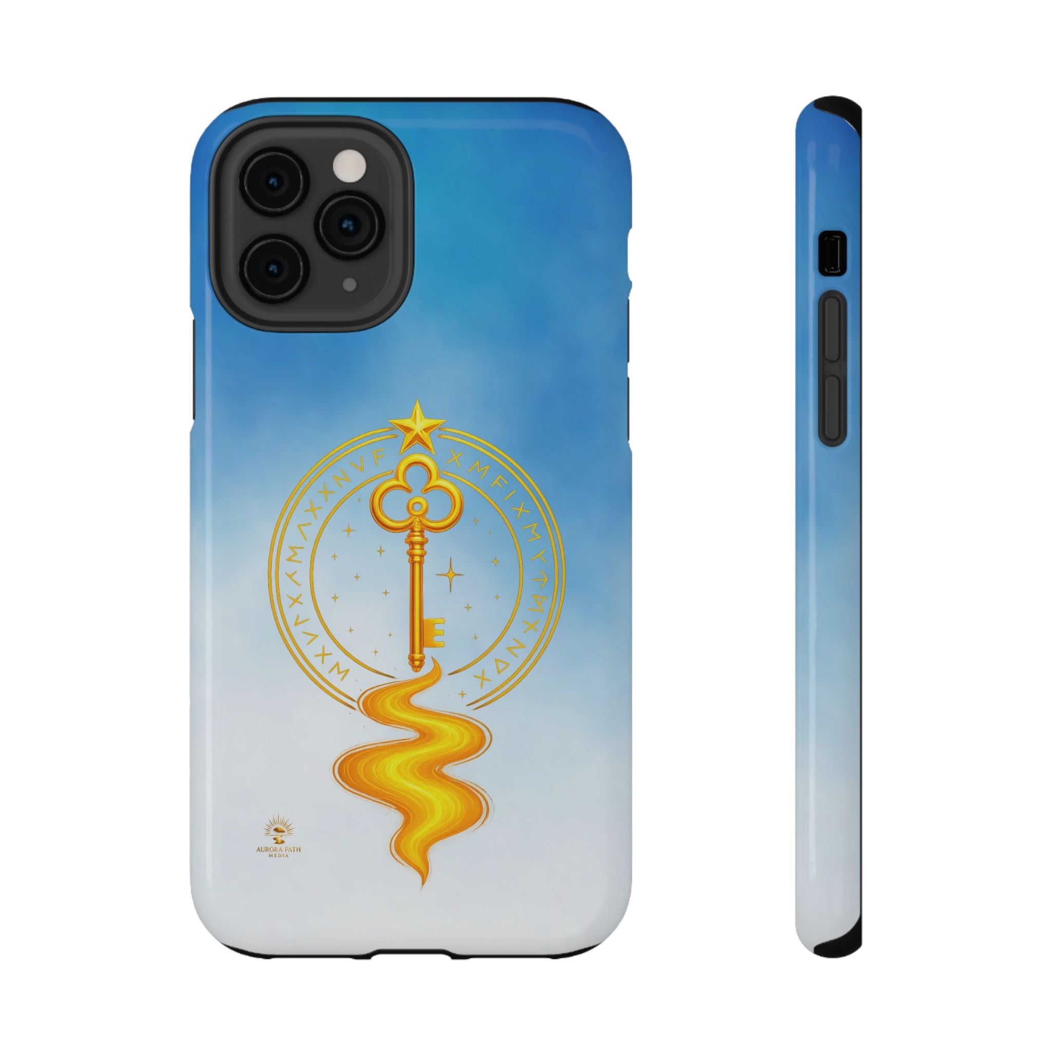 Key of Stars Gradient Impact-Resistant Phone Case - Aurora Path Media#original_value#Without gift packagingGlossyiPhone 11 Pro