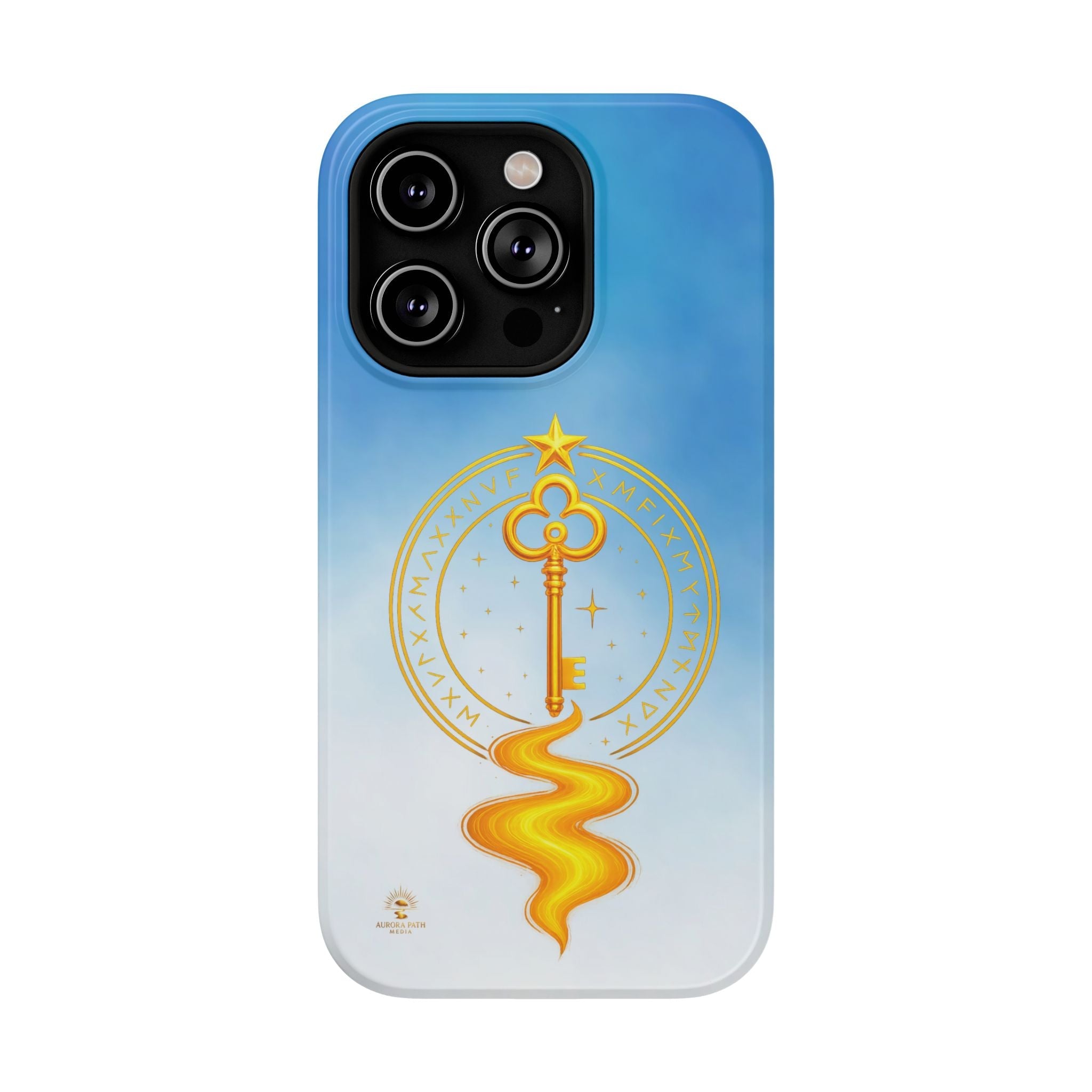 Key of Stars Gradient Impact-Resistant Phone Case - Aurora Path Media#original_value#Without gift packagingMatteiPhone 14 Pro
