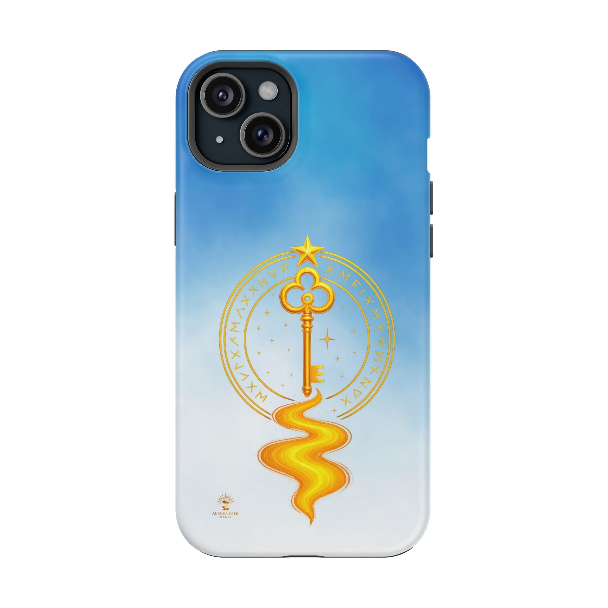 Key of Stars Gradient Impact-Resistant Phone Case - Aurora Path Media#original_value#Without gift packagingMatteiPhone 15 Plus