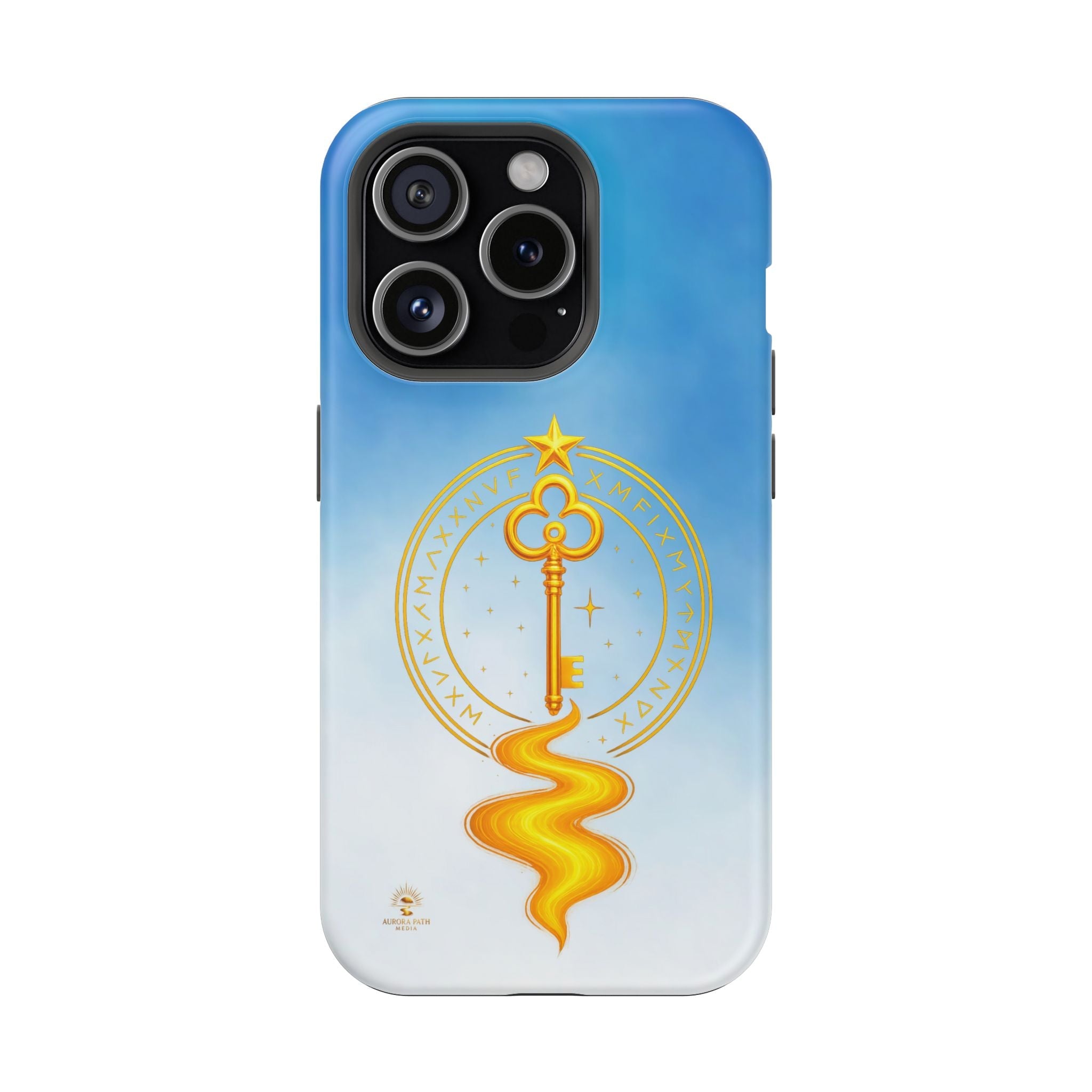 Key of Stars Gradient Impact-Resistant Phone Case - Aurora Path Media#original_value#Without gift packagingMatteiPhone 15 Pro