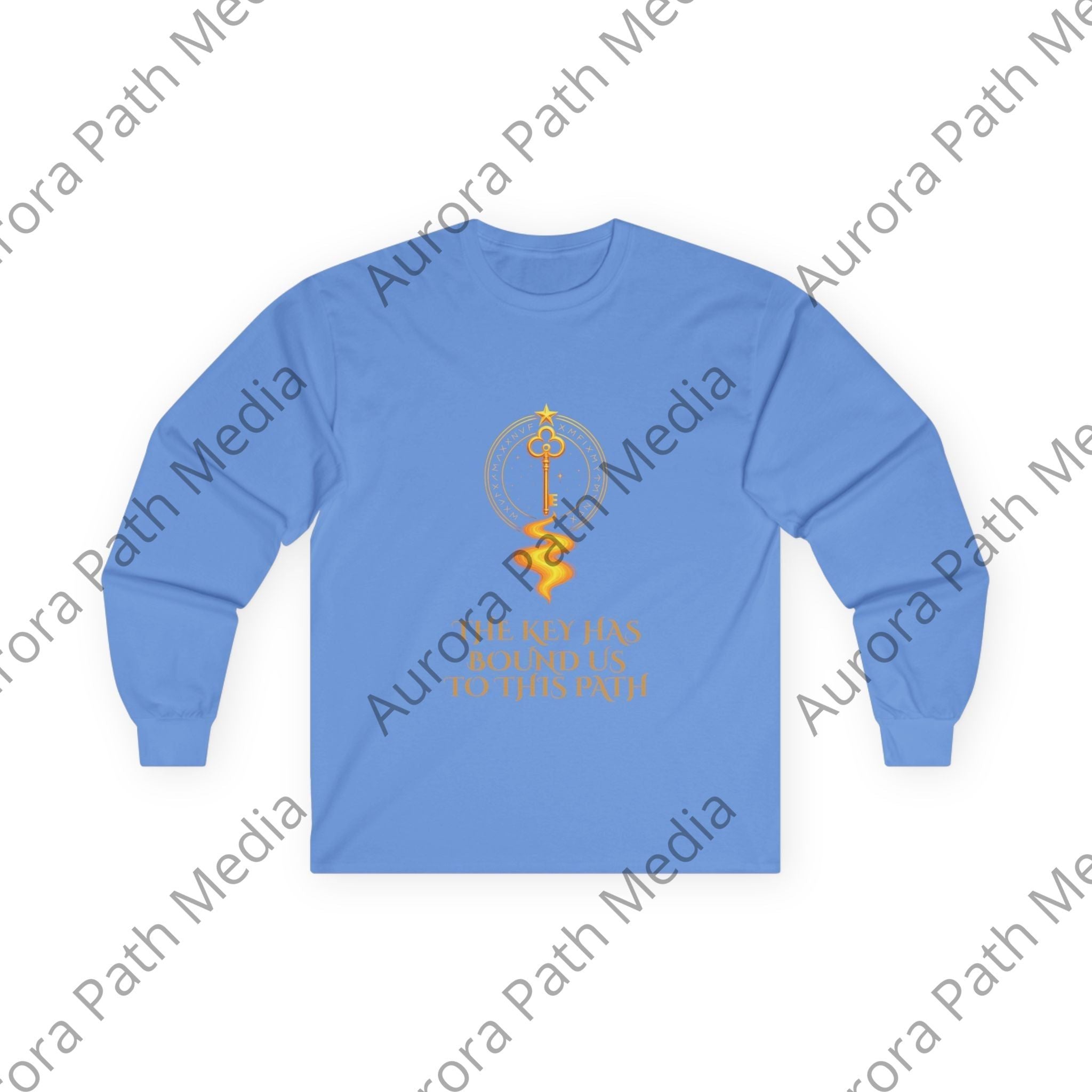 Long Sleeve Tee — Classic Unisex Cotton Crew - Aurora Path Media#original_value#SCarolina Blue