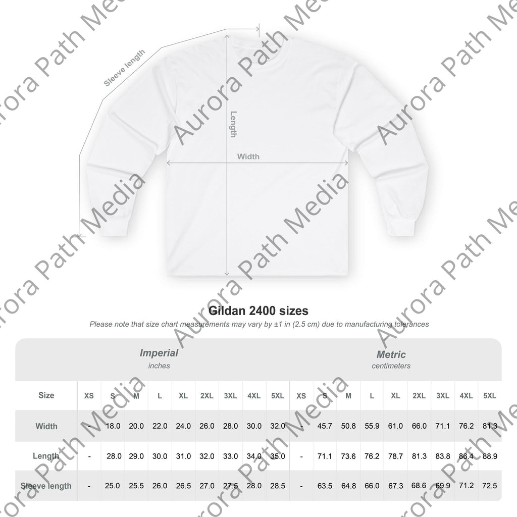 Long Sleeve Tee — Classic Unisex Cotton Crew - Aurora Path Media#original_value#SRed