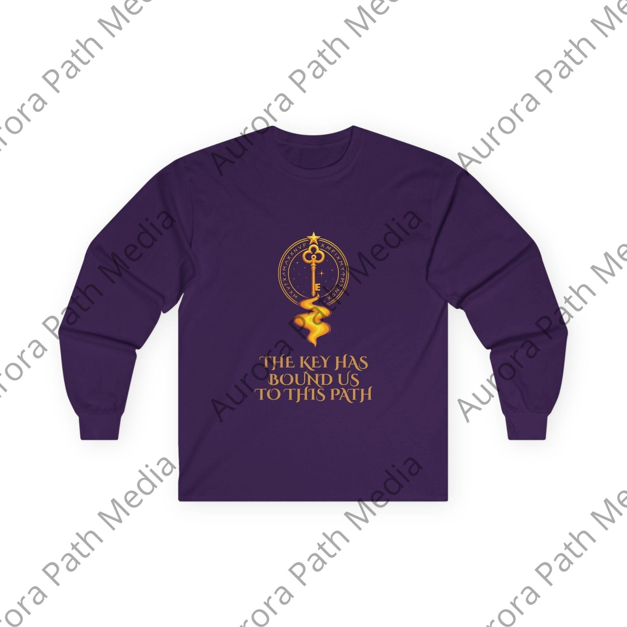 Long Sleeve Tee — Classic Unisex Cotton Crew - Aurora Path Media#original_value#SPurple