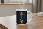 Magic Key Coffee Mug — Golden Star Key Design Ceramic Mug (11oz, 15oz) - Aurora Path Media#original_value#11oz