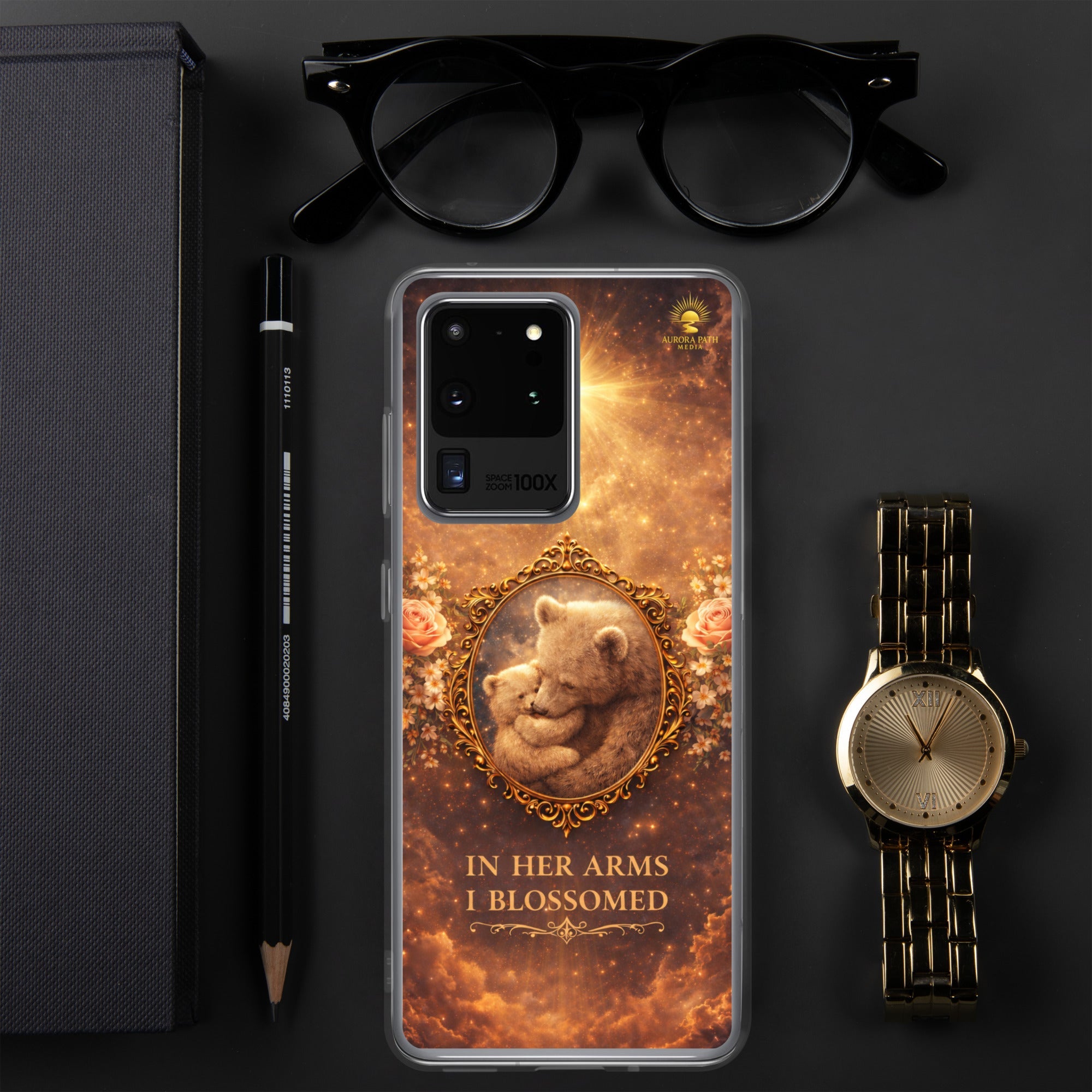 🌷 Motherhood Bear Design Clear Case for Samsung® - Aurora Path Media7793209_11349Product mockupSamsung Galaxy S20 Ultra