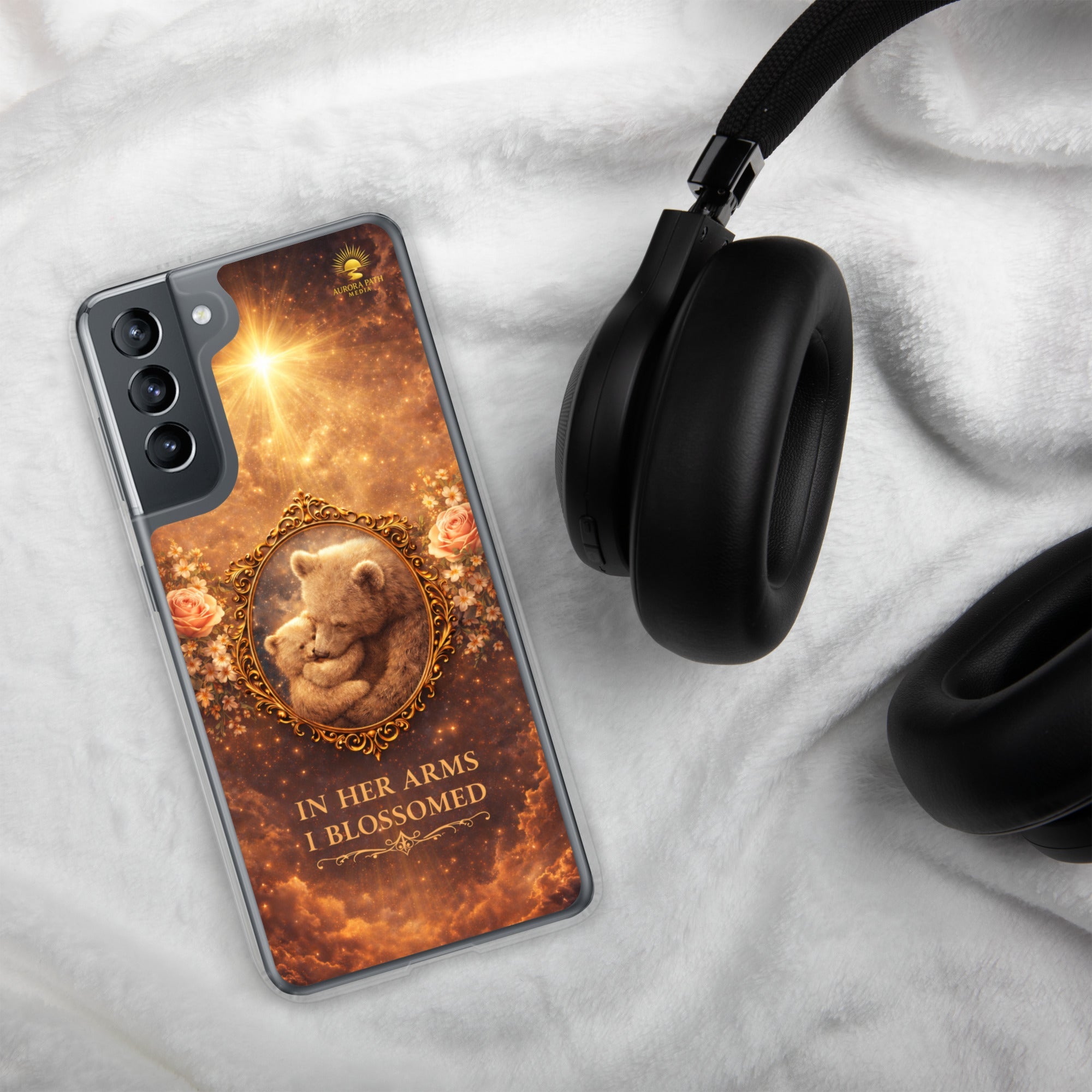 🌷 Motherhood Bear Design Clear Case for Samsung® - Aurora Path Media7793209_12025Product mockupSamsung Galaxy S21