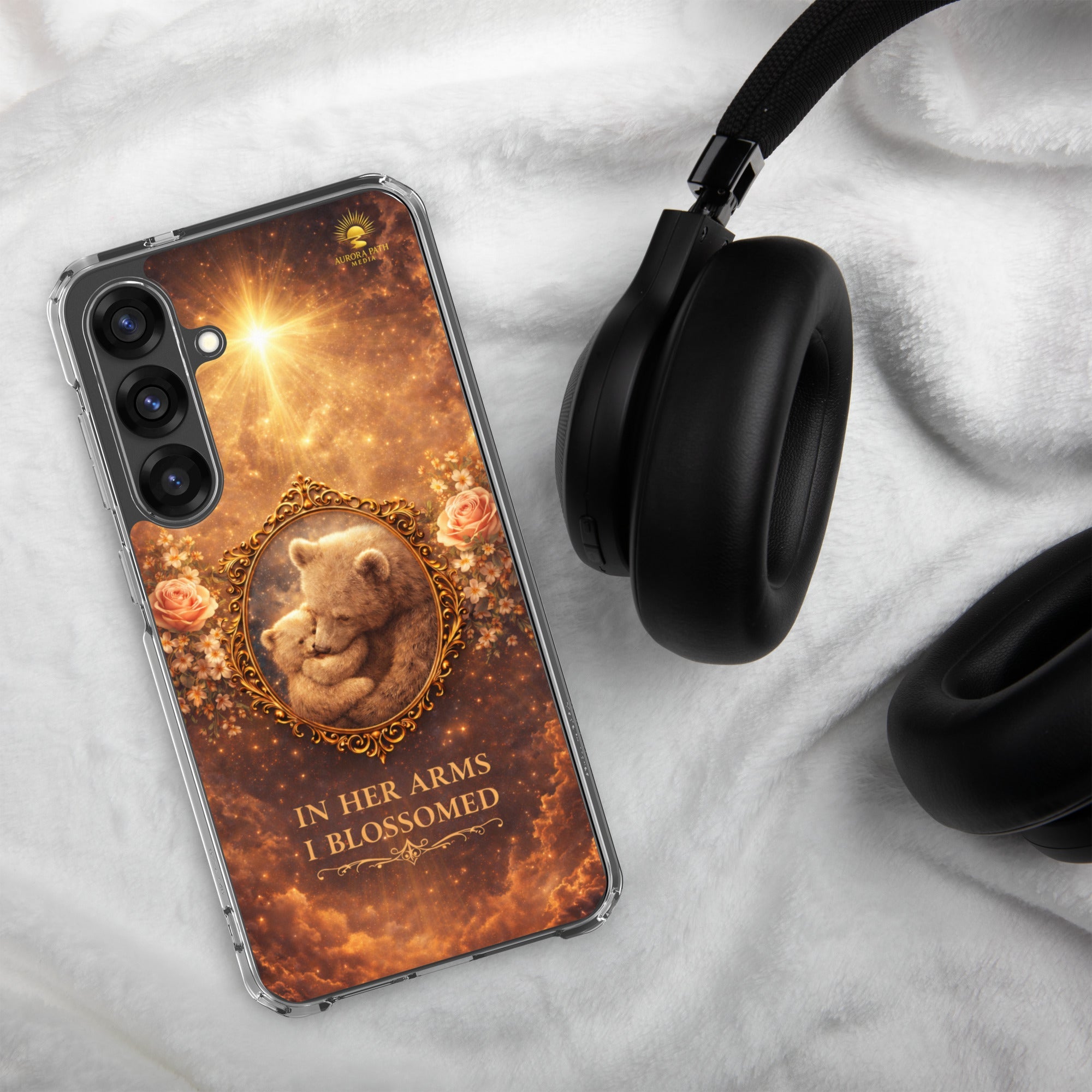🌷 Motherhood Bear Design Clear Case for Samsung® - Aurora Path Media7793209_14633Product mockupSamsung Galaxy S22
