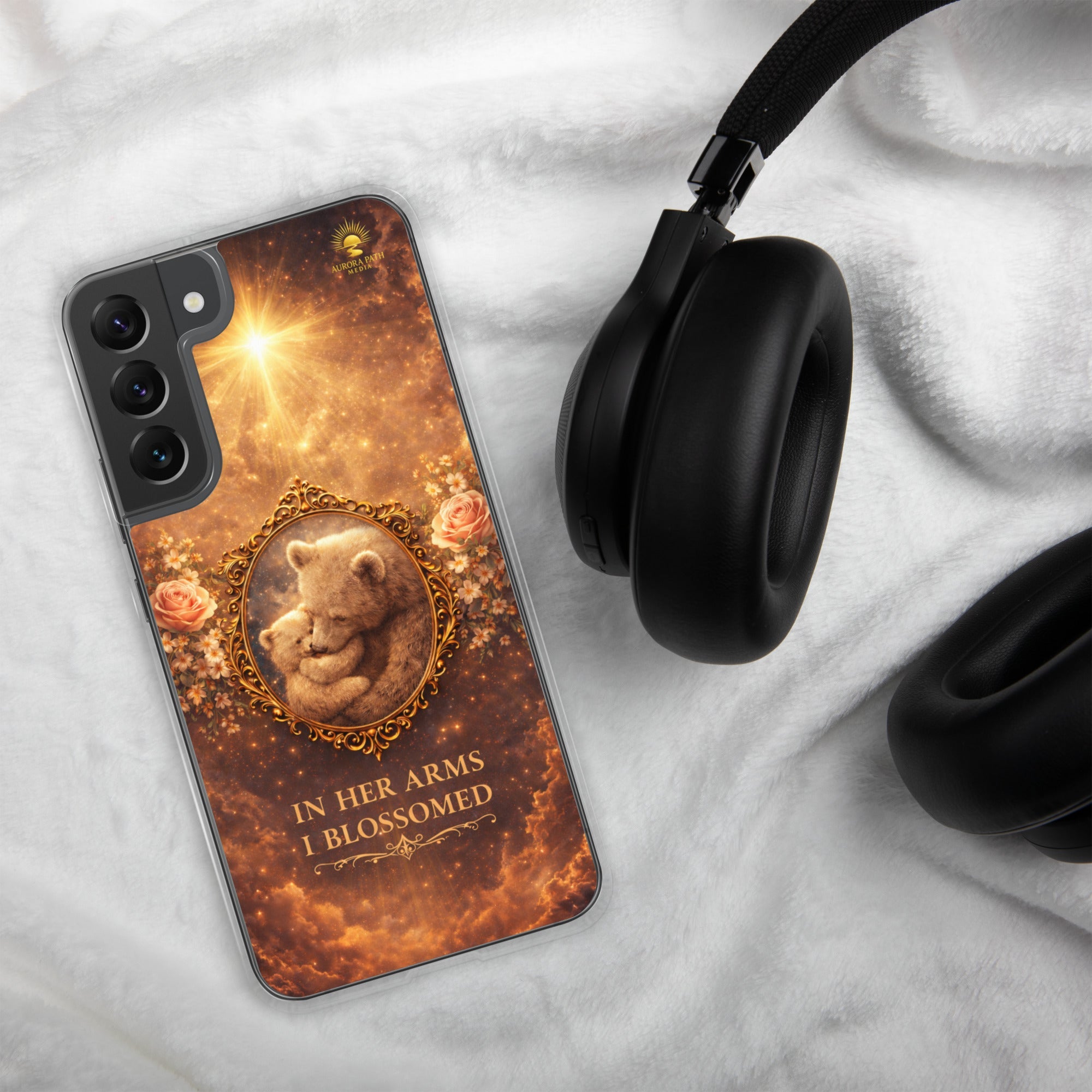 🌷 Motherhood Bear Design Clear Case for Samsung® - Aurora Path Media7793209_14634Product mockupSamsung Galaxy S22 Plus