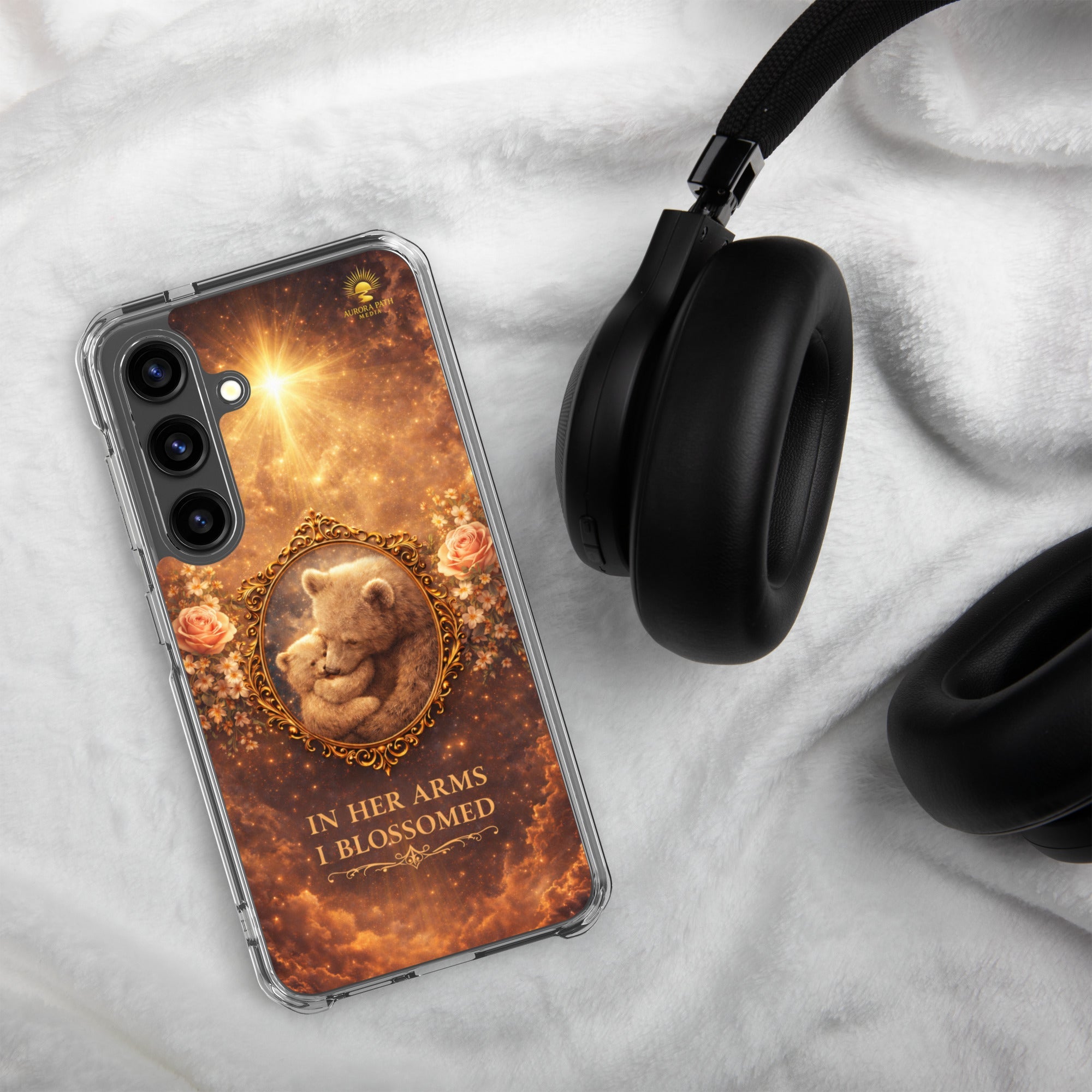 🌷 Motherhood Bear Design Clear Case for Samsung® - Aurora Path Media7793209_18734Product mockupSamsung Galaxy S24