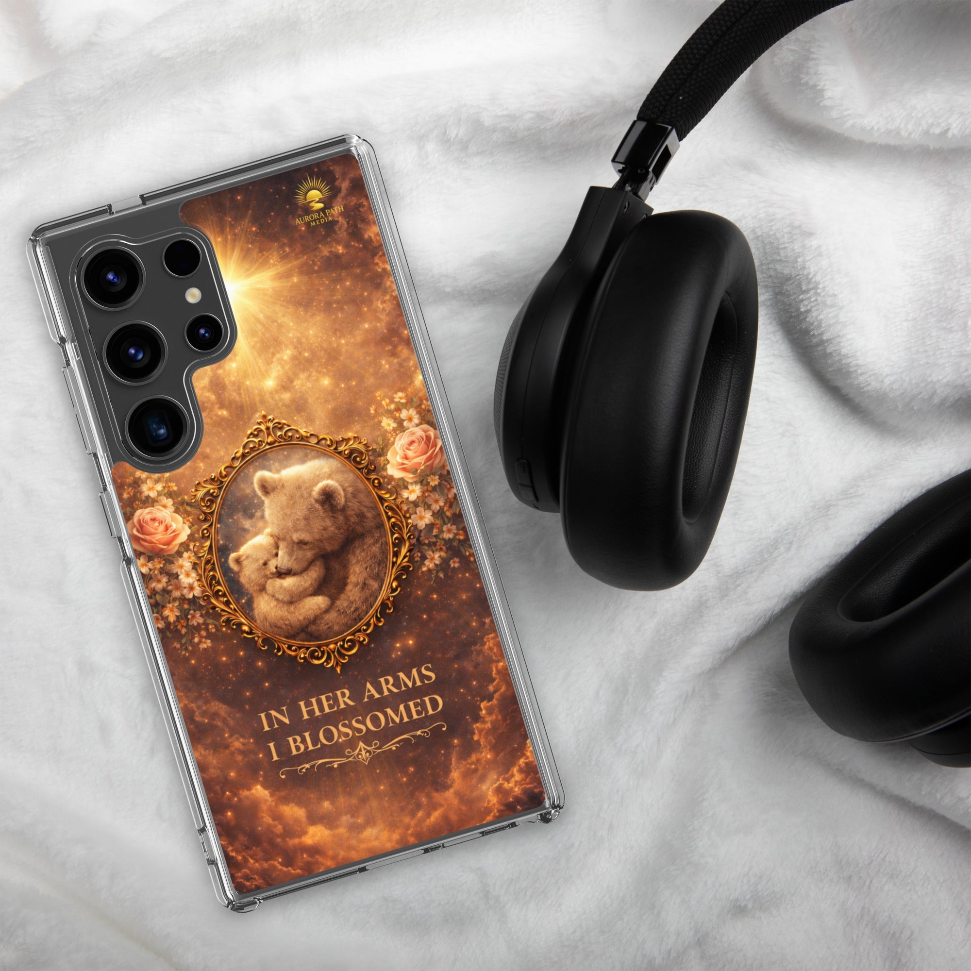 🌷 Motherhood Bear Design Clear Case for Samsung® - Aurora Path Media7793209_18736Product mockupSamsung Galaxy S24 Ultra