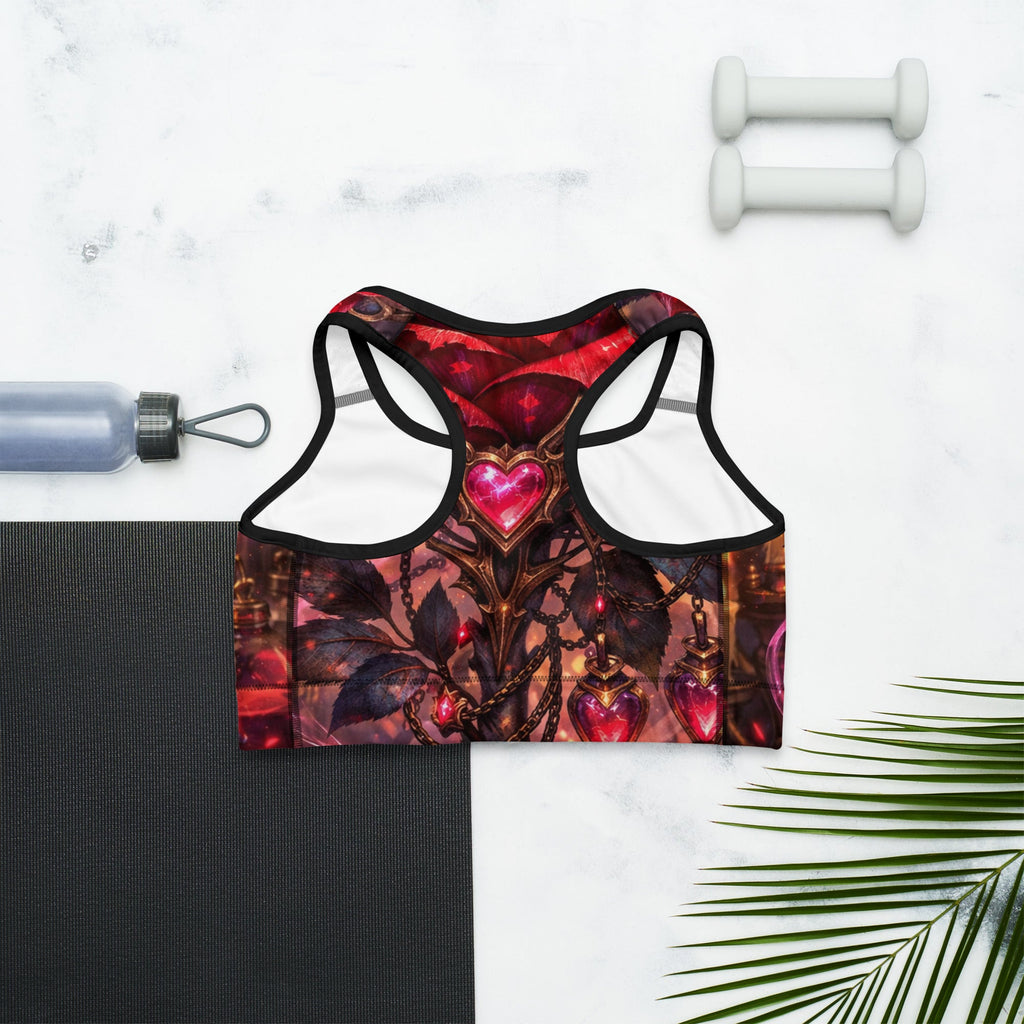 ❤️ Rose AOP Sports Bra — Romantic All - Over Print Activewear - Aurora Path Media7211728_9104Product mockupXS