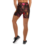 ❤️ Rose AOP Yoga Shorts — Valentine Floral High - Waist Activewear - Aurora Path Media5358821_9079Product mockupXS