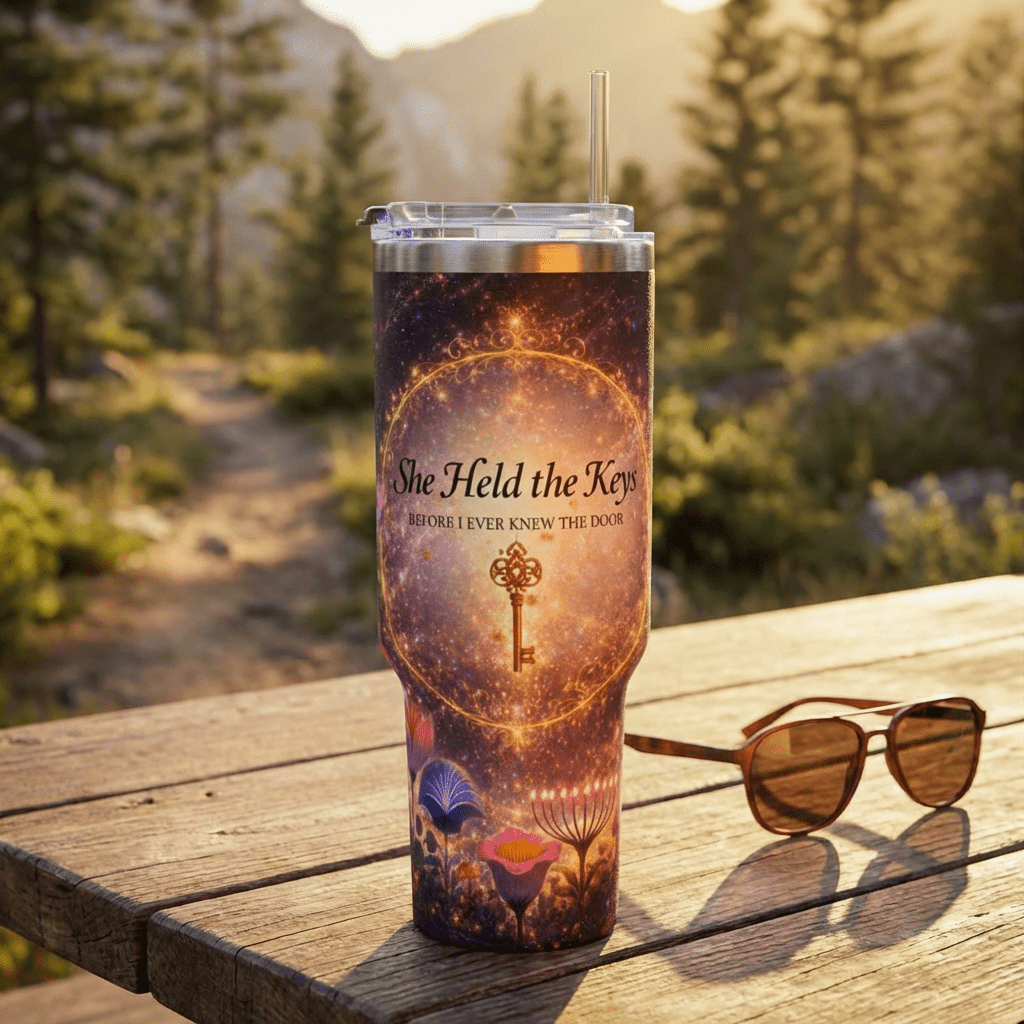 🌷 She Held the Keys - 40oz Vacuum Thermal Tumbler - Aurora Path Media66900759843352423691🌷 She Held the Keys - 40oz Vacuum Thermal TumblerBlack40oz