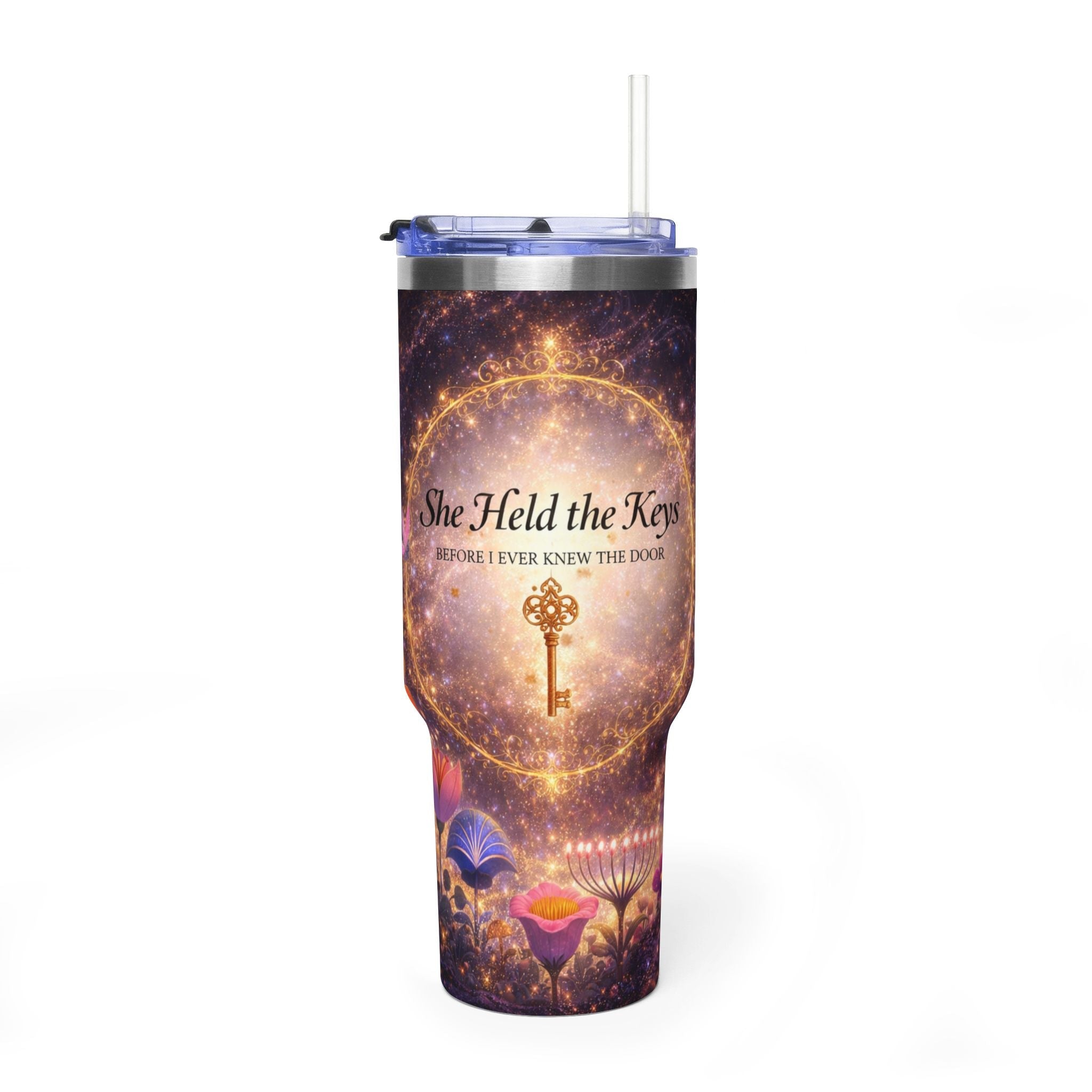 🌷 She Held the Keys - 40oz Vacuum Thermal Tumbler - Aurora Path Media66900759843352423691🌷 She Held the Keys - 40oz Vacuum Thermal TumblerBlack40oz