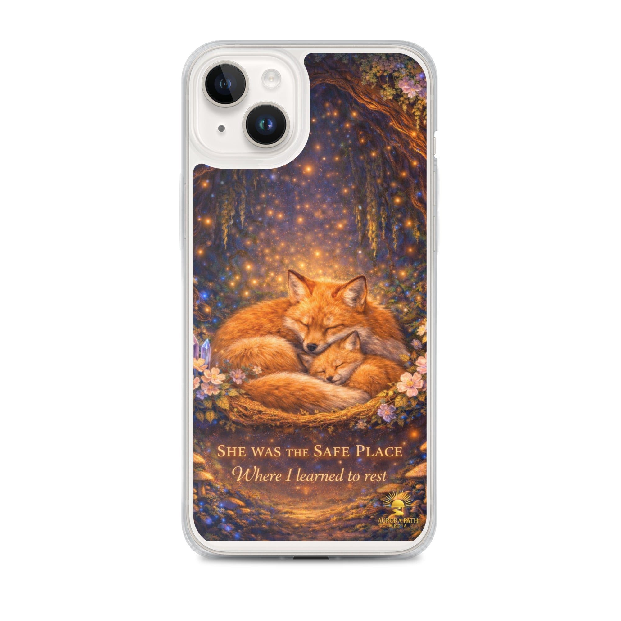 🌷She Was the Safe Place – MagSafe® Clear iPhone Case - Aurora Path Media2208270_20342Product mockupiPhone 14 Plus