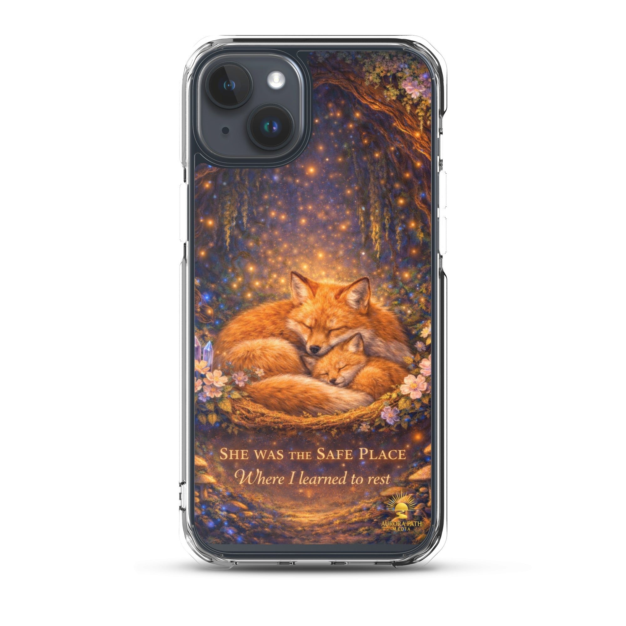 🌷She Was the Safe Place – MagSafe® Clear iPhone Case - Aurora Path Media2208270_20346Product mockupiPhone 15 Plus