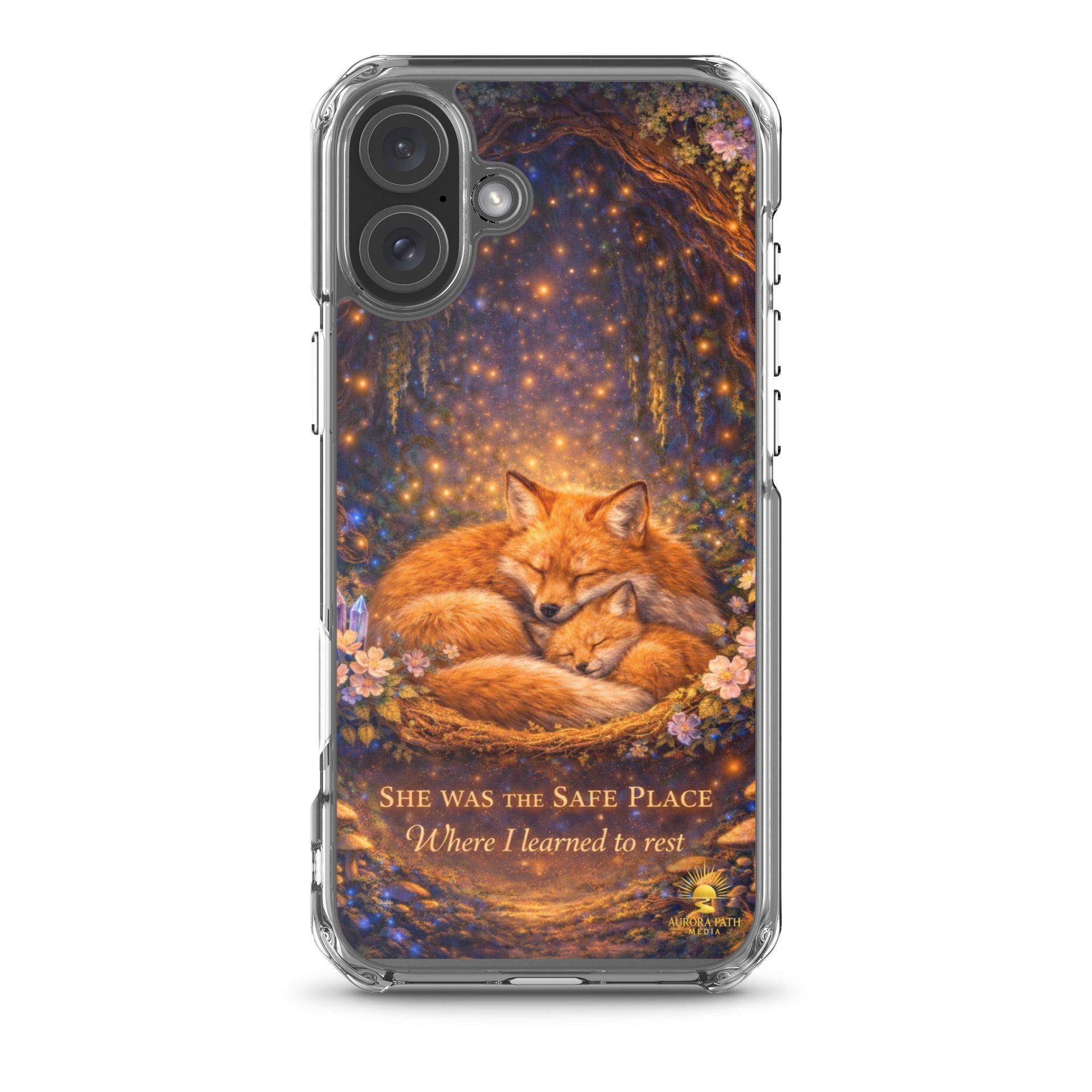 🌷She Was the Safe Place – MagSafe® Clear iPhone Case - Aurora Path Media2208270_20350Product mockupiPhone 16 Plus