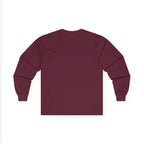 Spell & Bean Café Long Sleeve Tee — Witchy Coffee Lover Shirt - Aurora Path Media#original_value#SRed