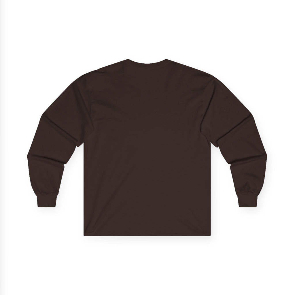 Spell & Bean Café Long Sleeve Tee — Witchy Coffee Lover Shirt - Aurora Path Media#original_value#SRed