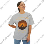 Unisex Oversized Boxy Tee - Aurora Path Media16736292525315852768Unisex Oversized Boxy TeeXSNavy