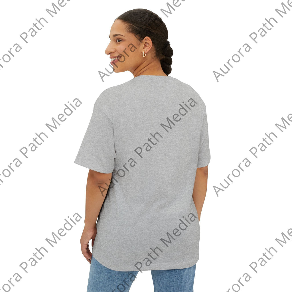 Unisex Oversized Boxy Tee - Aurora Path Media16736292525315852768Unisex Oversized Boxy TeeXSNavy