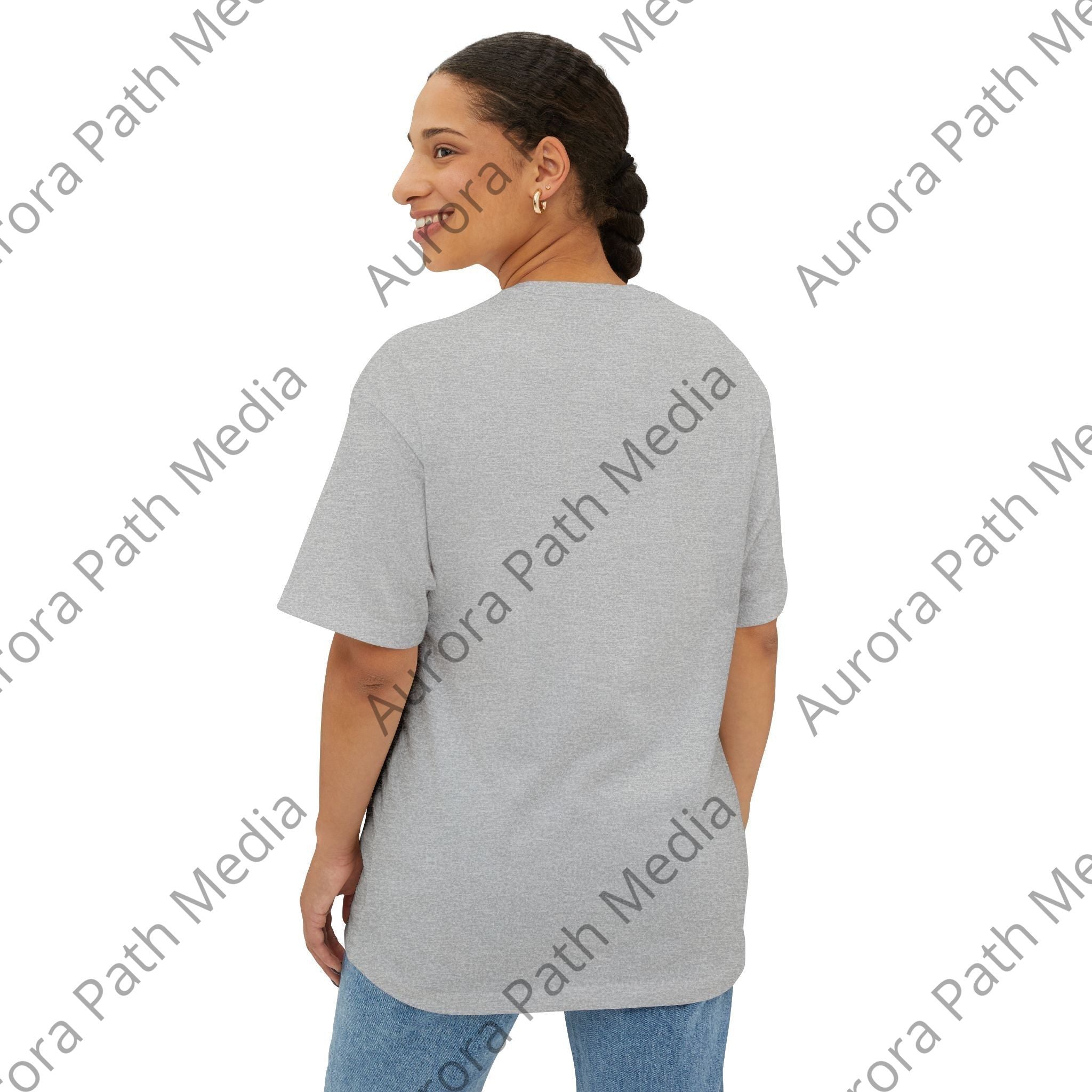 Unisex Oversized Boxy Tee - Aurora Path Media16736292525315852768Unisex Oversized Boxy TeeXSNavy