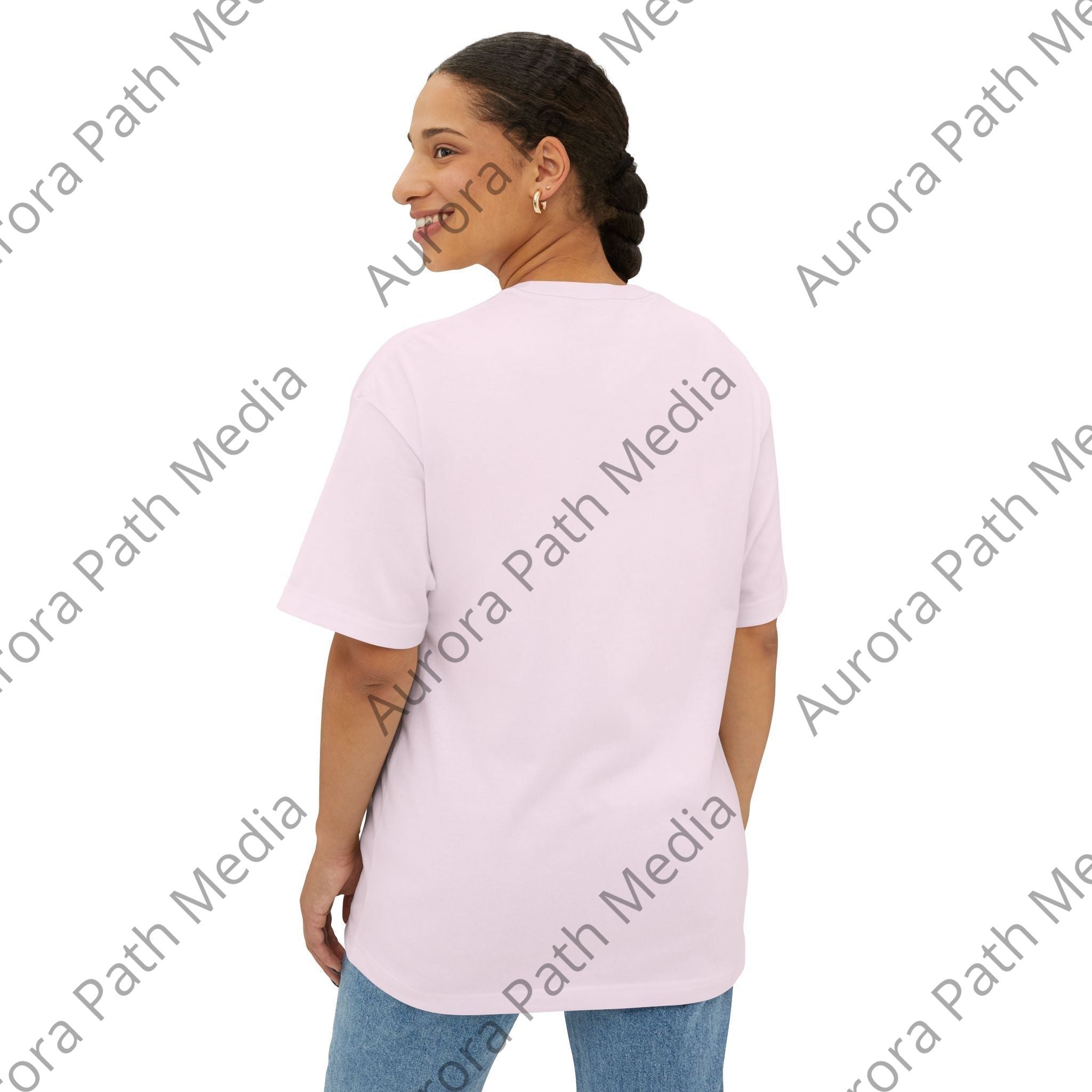 Unisex Oversized Boxy Tee - Aurora Path Media16736292525315852768Unisex Oversized Boxy TeeXSNavy