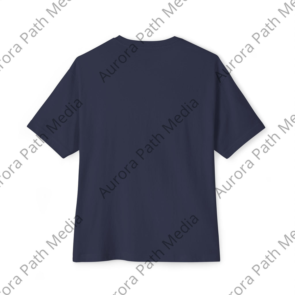 Unisex Oversized Boxy Tee - Aurora Path Media16736292525315852768Unisex Oversized Boxy TeeXSNavy