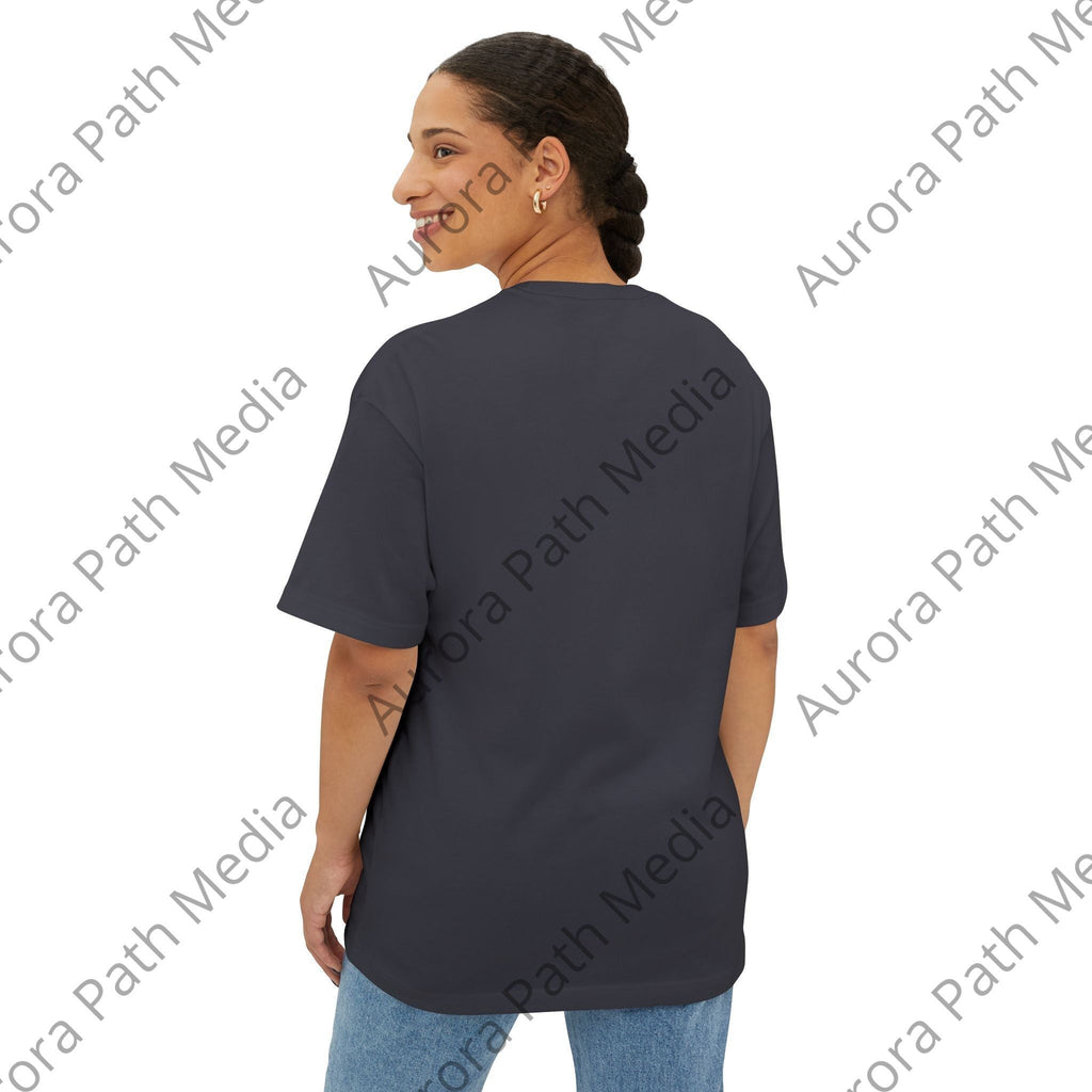 Unisex Oversized Boxy Tee - Aurora Path Media16736292525315852768Unisex Oversized Boxy TeeXSNavy