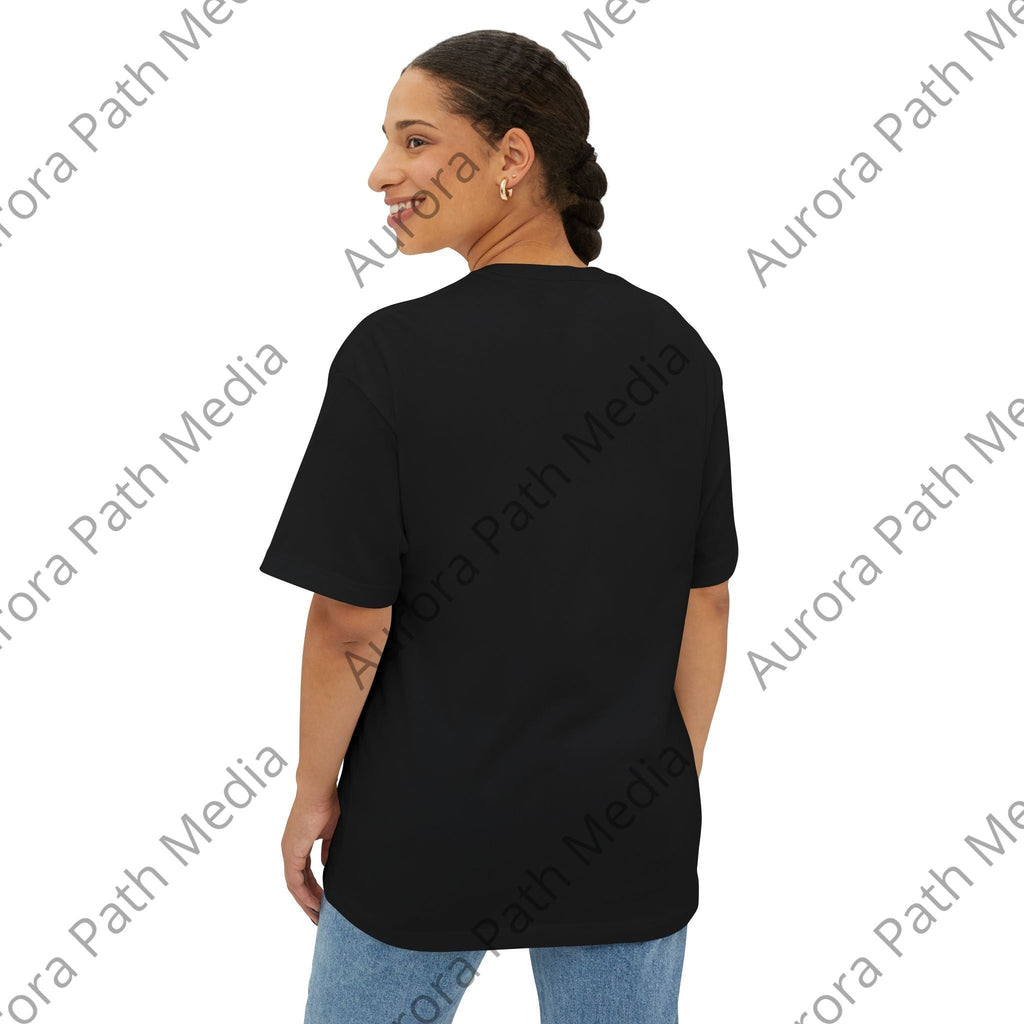 Unisex Oversized Boxy Tee - Aurora Path Media16736292525315852768Unisex Oversized Boxy TeeXSNavy