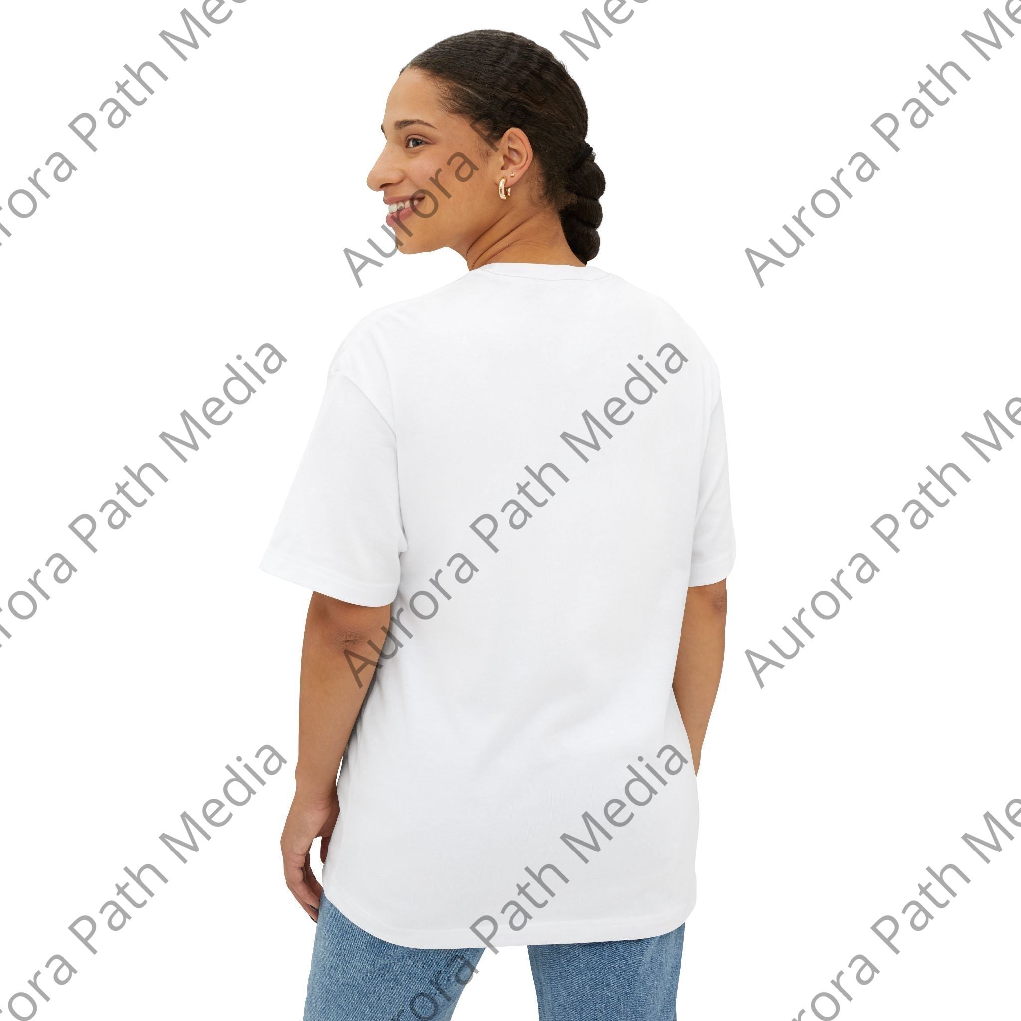 Unisex Oversized Boxy Tee - Aurora Path Media16736292525315852768Unisex Oversized Boxy TeeXSNavy