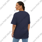 Unisex Oversized Boxy Tee - Aurora Path Media16736292525315852768Unisex Oversized Boxy TeeXSNavy