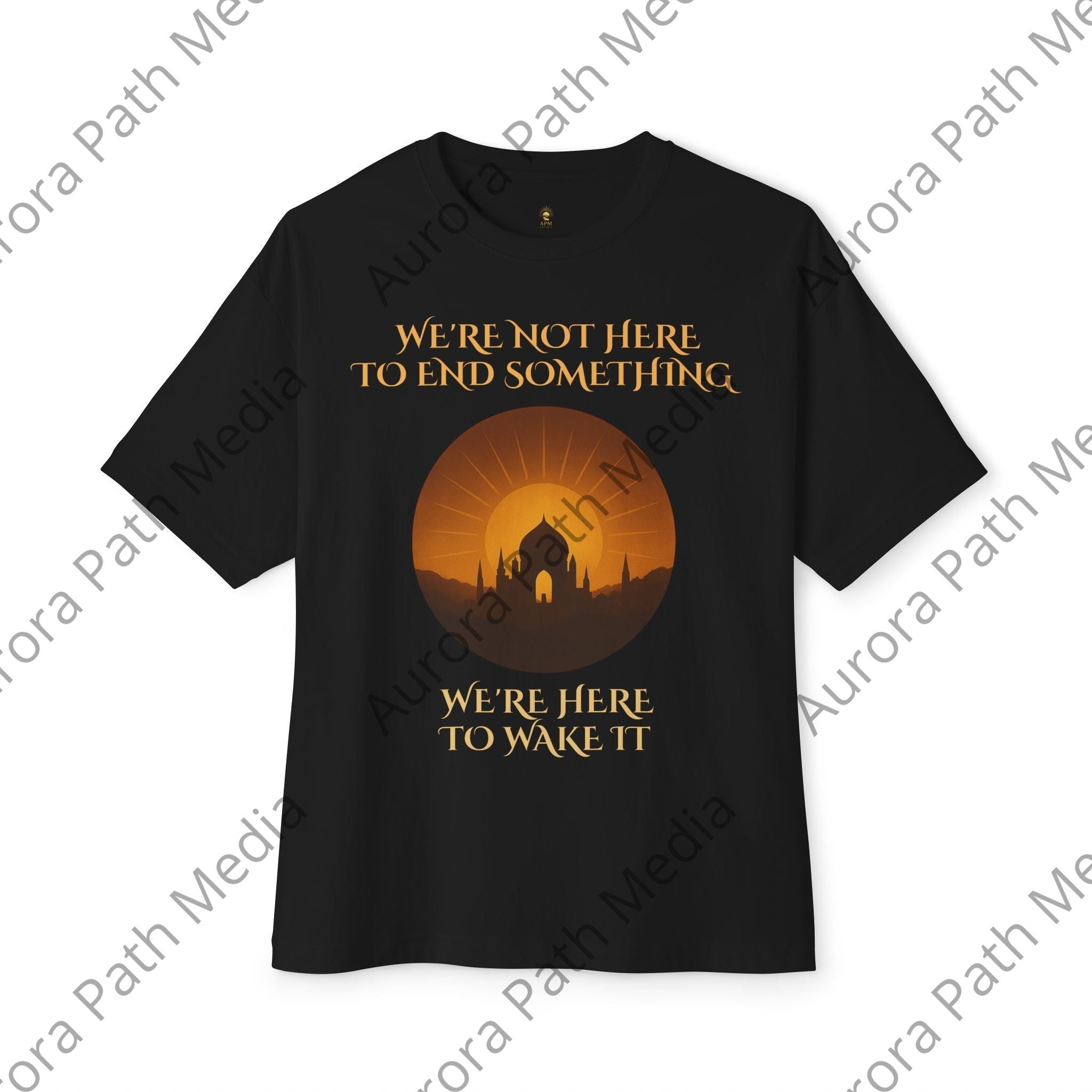 Unisex Oversized Boxy Tee - Aurora Path Media27085459658721163943Unisex Oversized Boxy TeeXSBlack