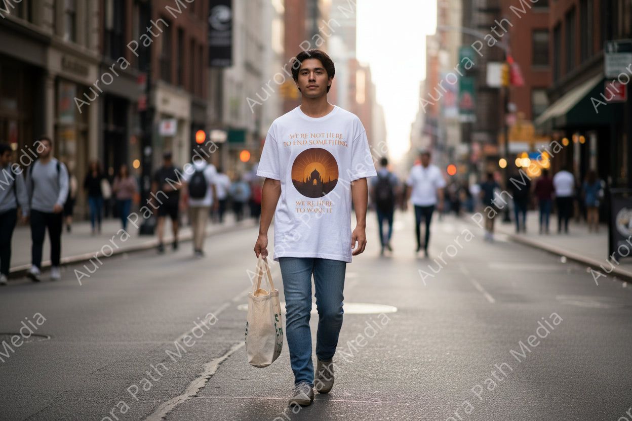 Unisex Oversized Boxy Tee - Aurora Path Media76878215653437579493Unisex Oversized Boxy TeeXSWhite