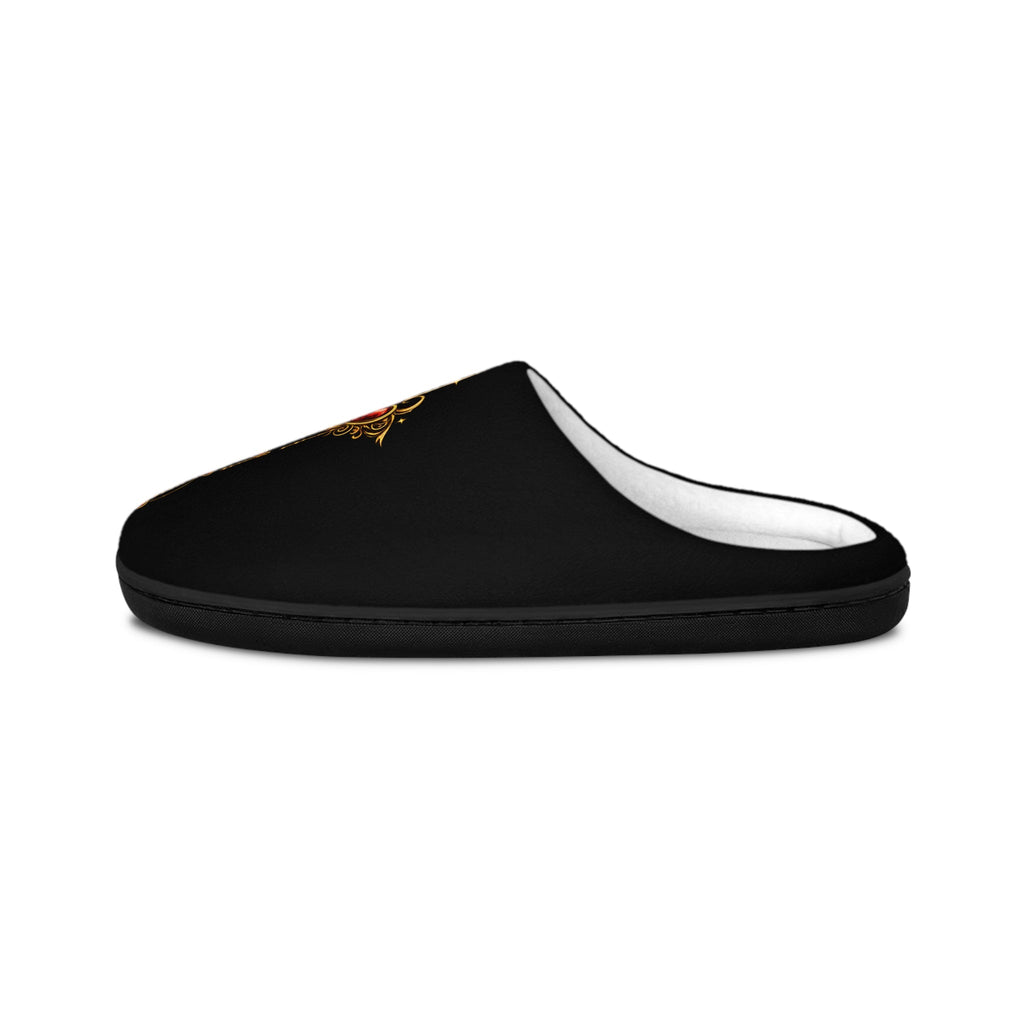 ❤️ Women’s Indoor Slippers — Gold Filigree Heart Valentine Slip - Ons - Aurora Path Media25886134031451983914❤️ Women’s Indoor Slippers — Gold Filigree Heart Valentine Slip - OnsBlack soleUS 7 - 8