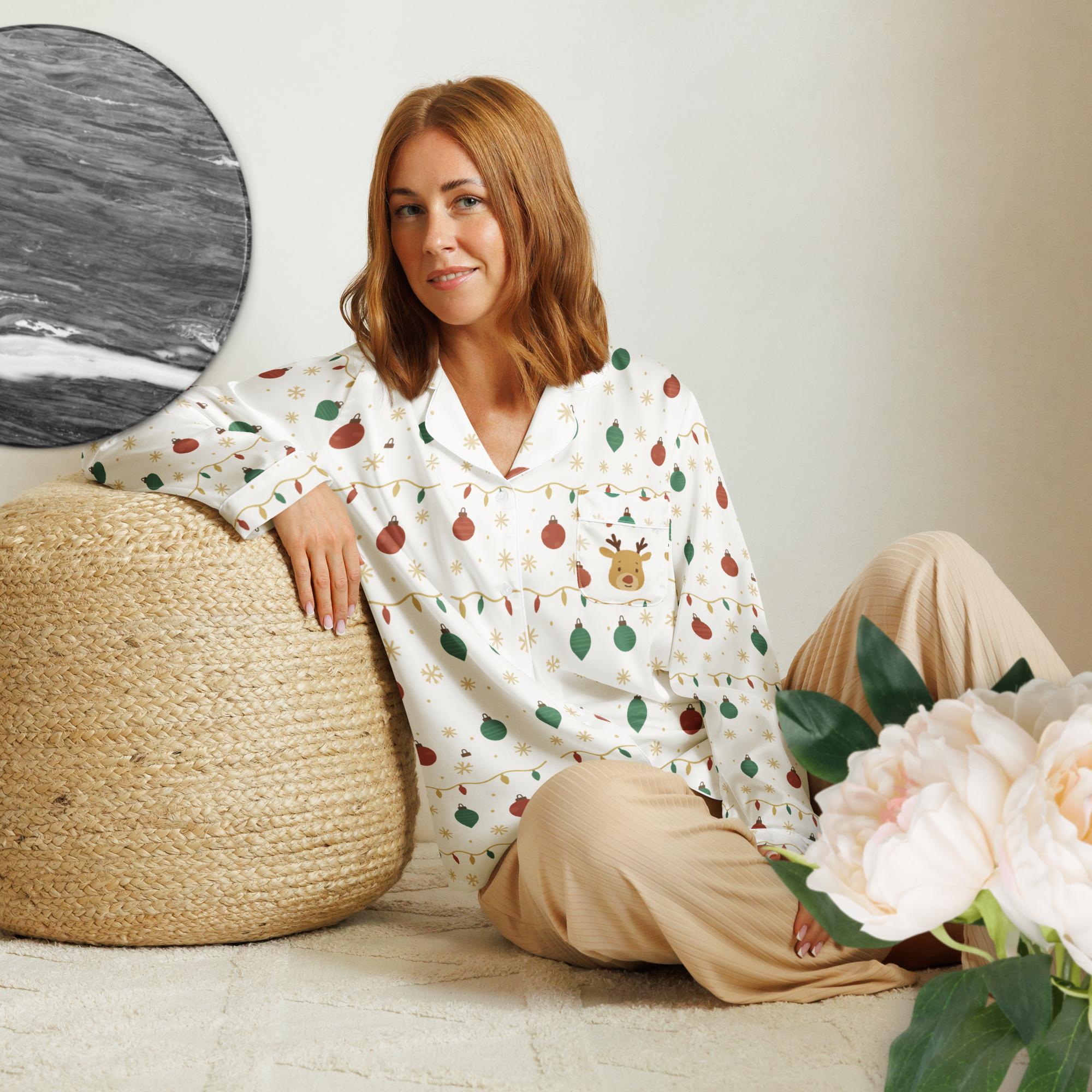 Women’s long sleeve pajama top - Aurora Path Media8773334_20953Product mockupXS